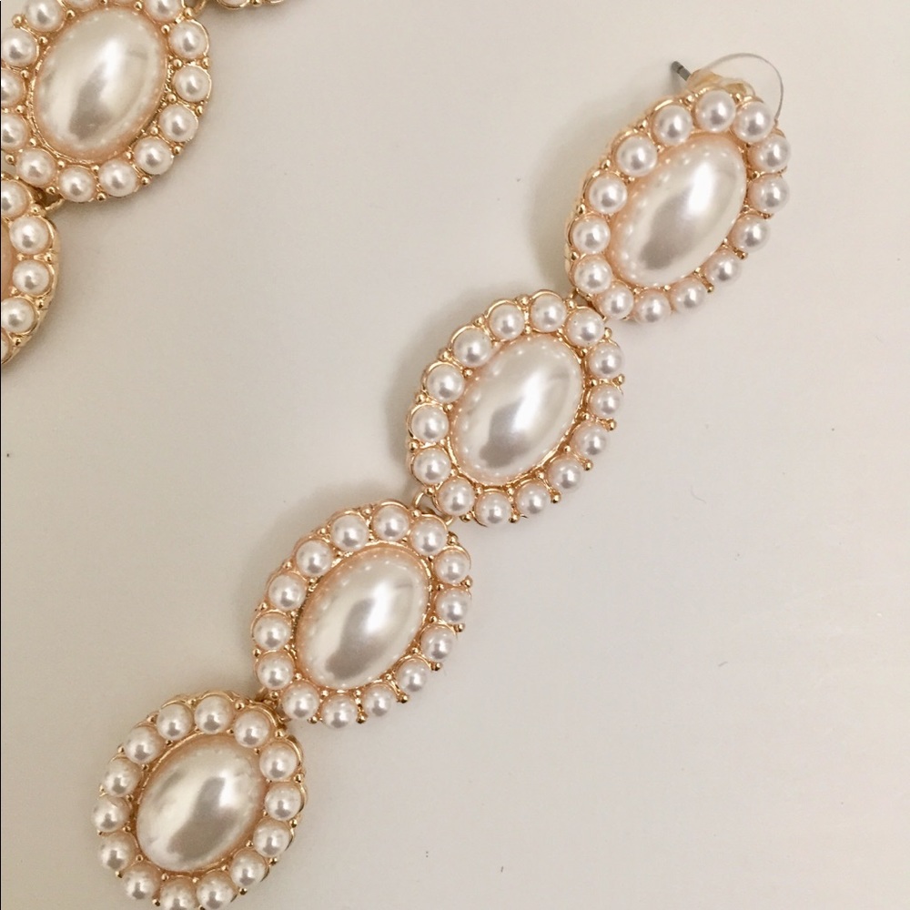 GEMMA Faux Pearl Drop Earrings